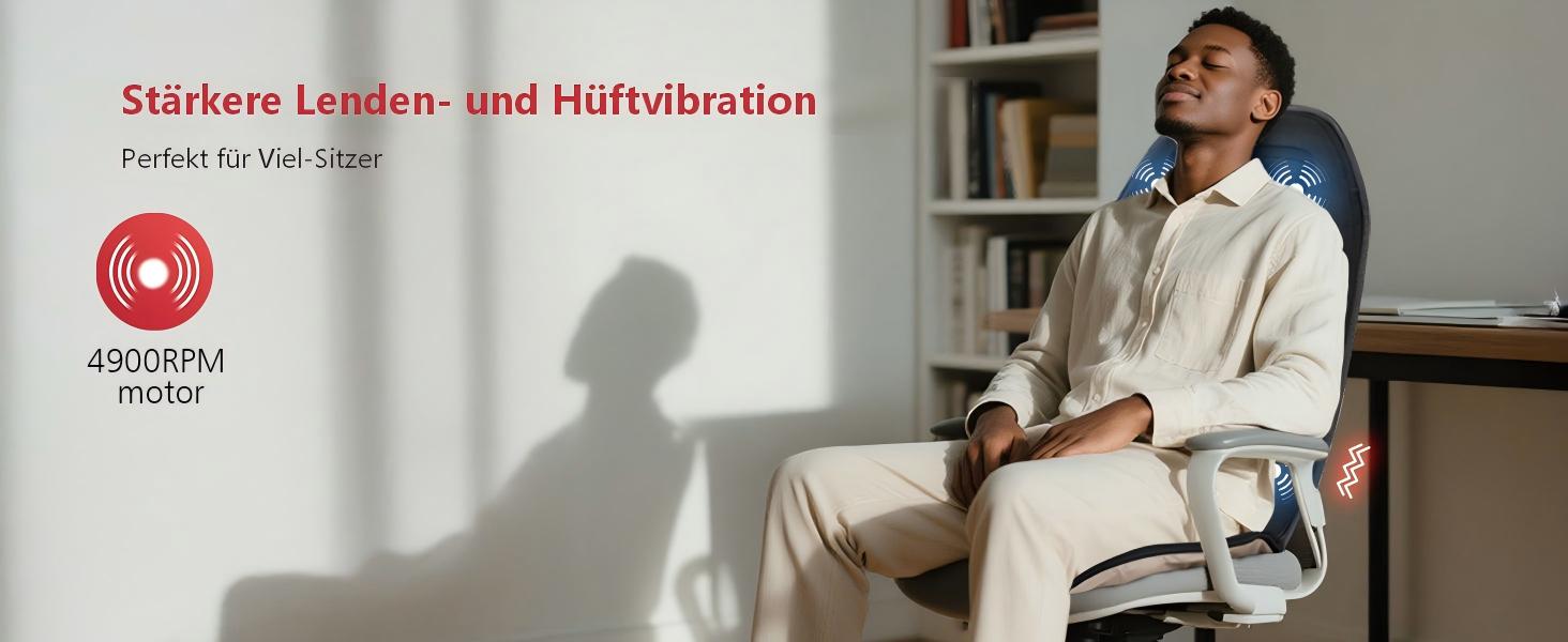 Масажне сидіння Comfier з підігрівом - 10 вібраційних моторів, масажер для крісла, масажна підстилка для спини, подарунок для чоловіків/жінок/мами/тата