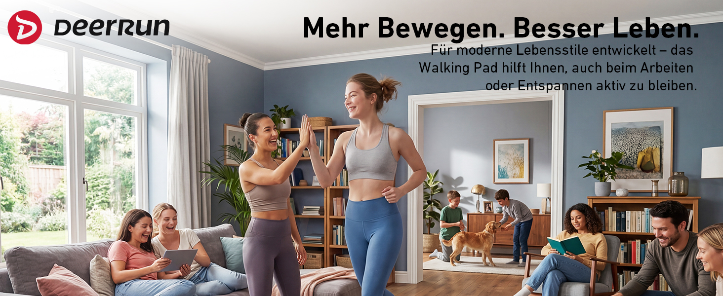 Бігова доріжка DeerRun Walking Pad під стіл з ухилом 6%, для дому та офісу, компактна, з додатком, пультом та LED-дисплеєм, до 136 кг, чорна