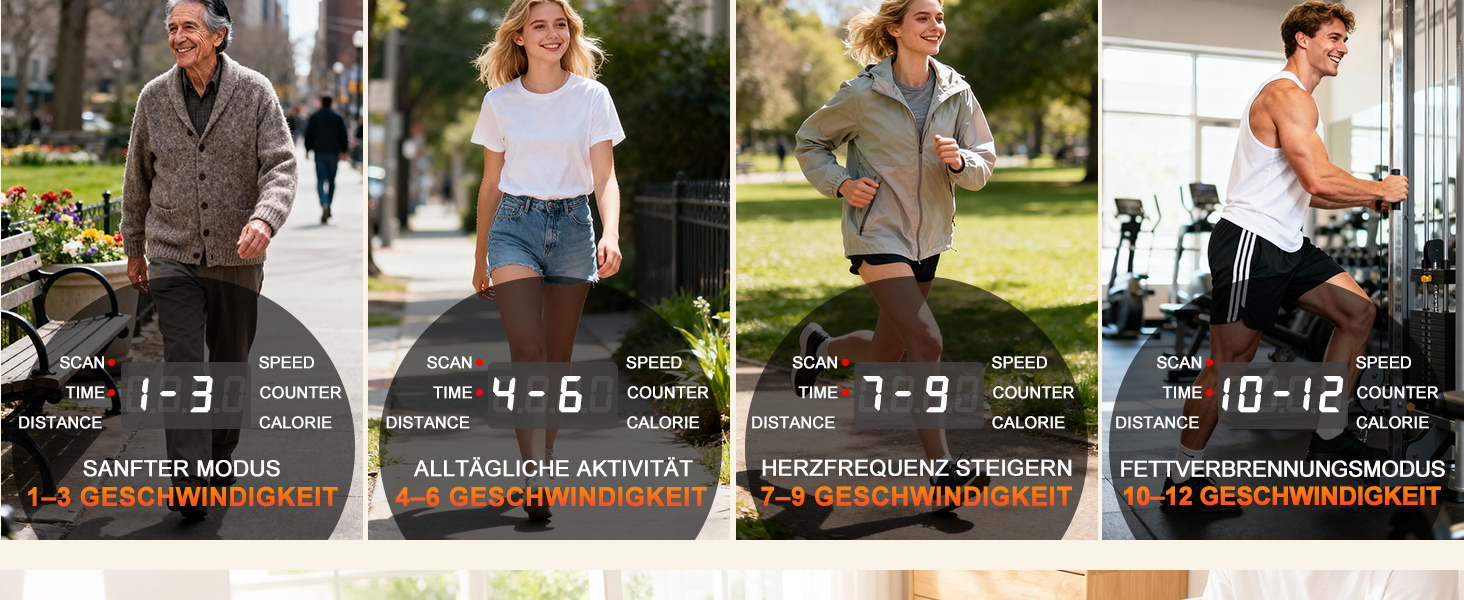 Міні електричний тренажер Crosstrainer XDDIAS для дому з пультом керування та LED-дисплеєм, 12 швидкостей, тихий та портативний еліптичний тренажер для дорослих та літніх людей