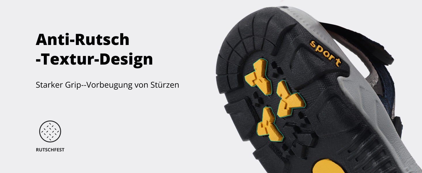 Чоловічі сандалі для пляжу, гір та трекінгу з текстильними ремінцями, водонепроникні, темно-сірі з помаранчевим, 47 EU