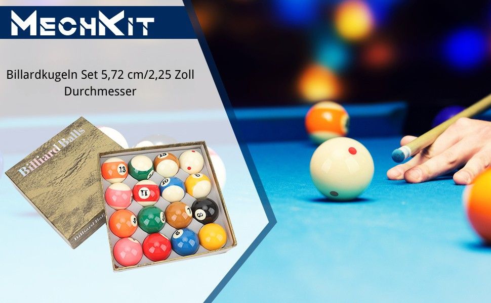 Набір куль для більярду, 16 штук. Кулі для більярду діаметром 5,72 см (2,25 дюйми) для американського більярду. Аксесуар для більярдного столу.