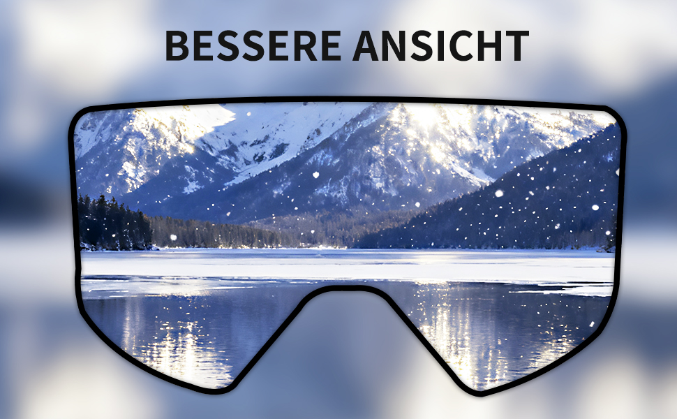 Скі-маска для чоловіків та жінок YH359, сноуборд маска для носіїв окулярів, OTG, антизапітніння, захист від УФ, антиковзаюча стрічка, повне REVO покриття, чорний/REVO червоний - VLT 16%