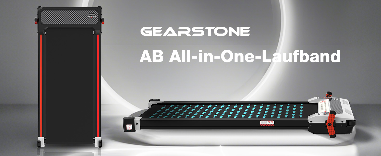 Бігова доріжка GEARSTONE 2-в-1, 180°, нахил 0-6, 1-6 км/год, тиха, компактна