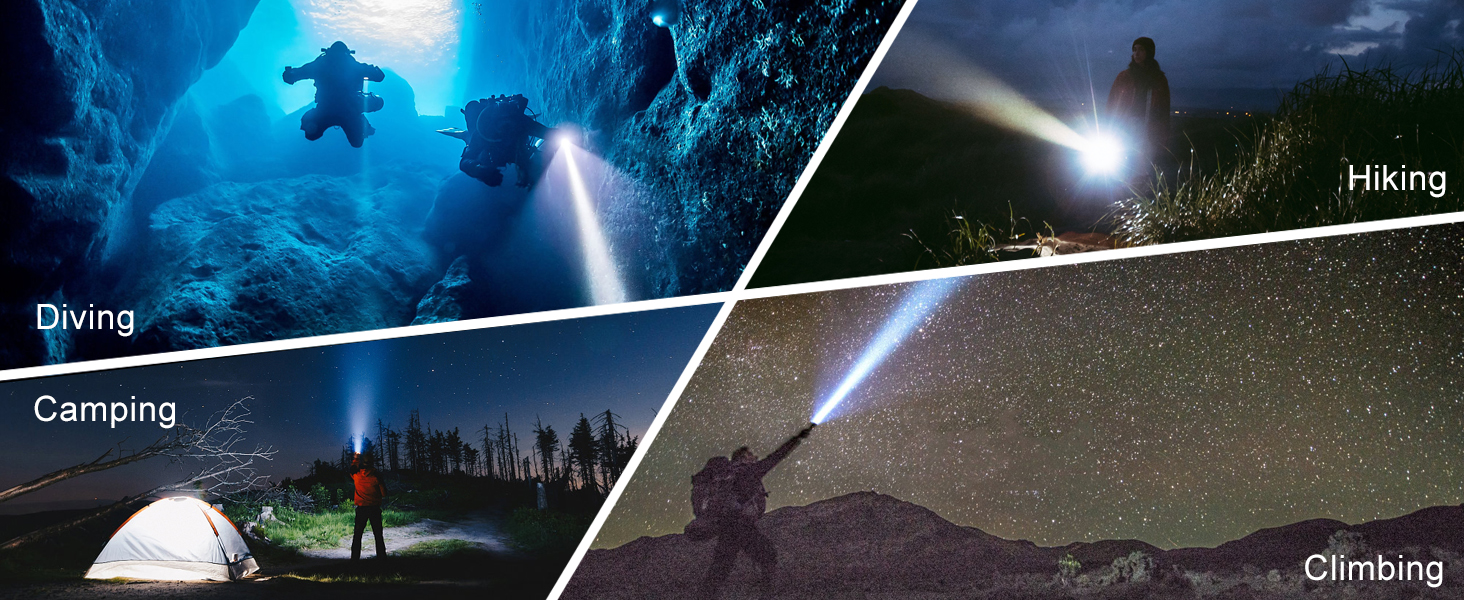 APLOS AP50: Потужний водонепроникний ліхтар для дайвінгу, 5000 люменів, IPX8, 110м, перезаряджається