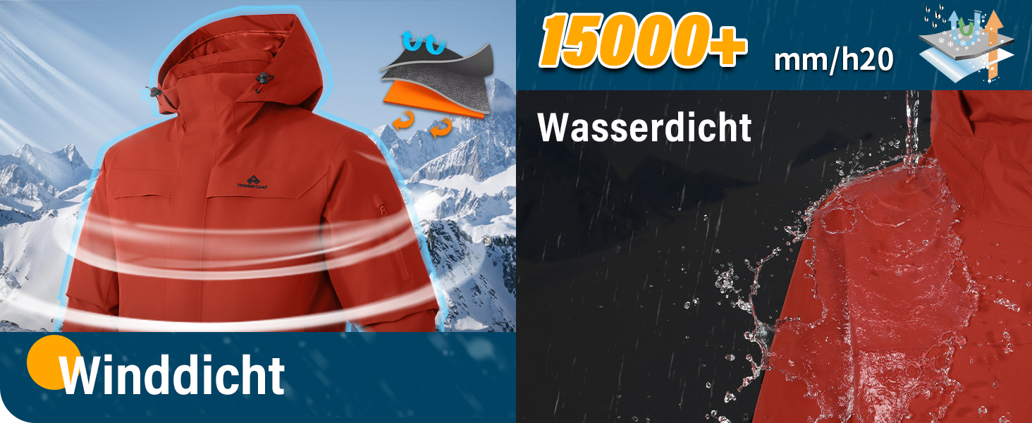 Чоловіча водонепроникна тепла дихаюча куртка для сноуборду та гірськолижного спорту, зимова куртка з капюшоном, Outdoor, сіра, розмір L