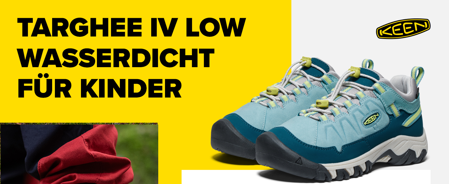 KEEN Targhee 4 Low - Водонепроникні трекінгові черевики для жінок та чоловіків, чорний/сірий, 35 EU