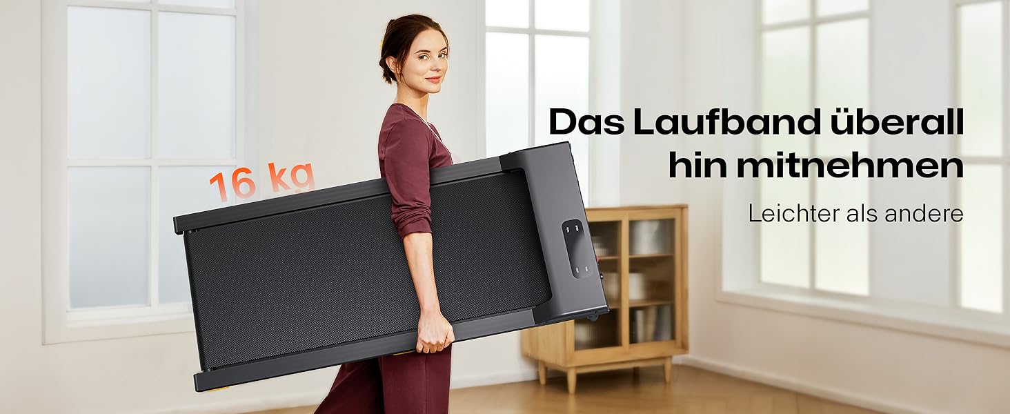 Walking Pad з амортизацією 6 точок, біговий тренажер для дому з нахилом 9%, тихий біговий стіл, 2.5 PS, з пультом дистанційного керування, чорний