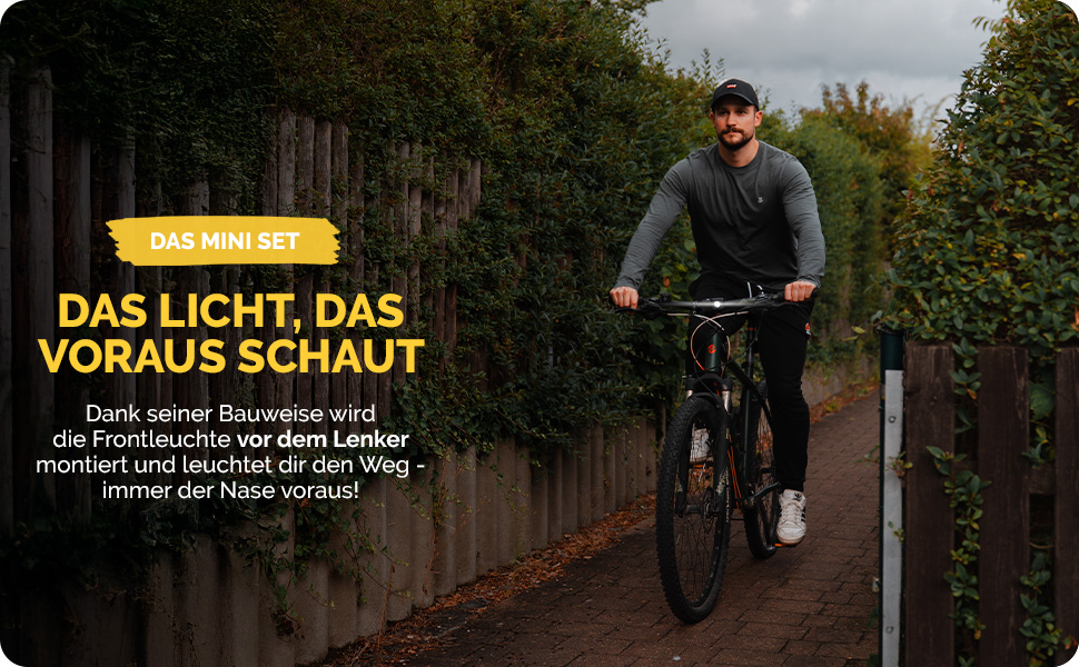 Набір передніх велоліхтарів DANSI StVZO I LED – яскраве світло (25/10 Lux, акумуляторний)