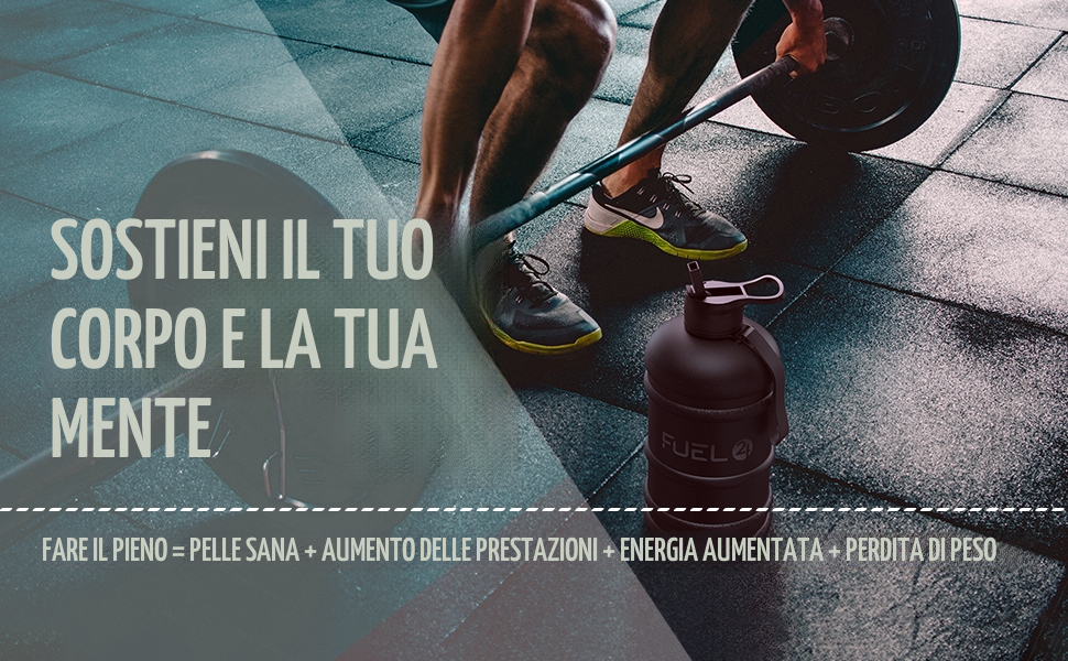Спортивна пляшка для води Fuel24 Jug 2,2 л з трубочкою та кришкою, BPA-free, посилений гнучкий матеріал, велика ємність для залу та спорту