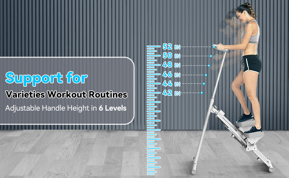 Степпер для дому Gym: компактний, складаний, для фітнесу та кардіотренувань. Білий