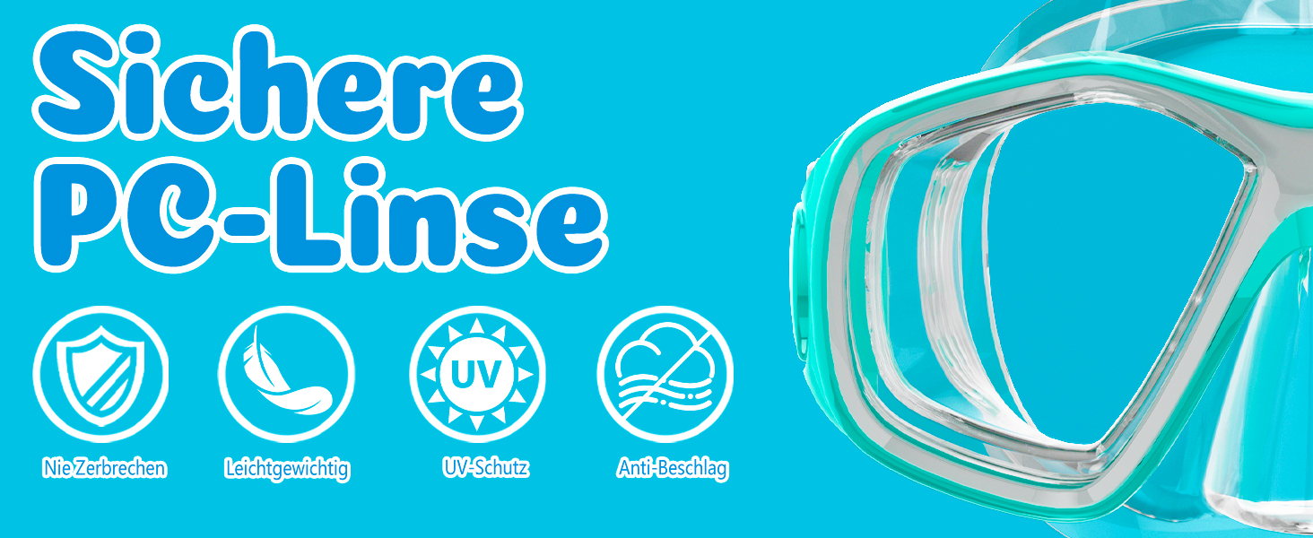 Дитяча маска для снорклінгу COOLOO з тканиною, дитячі окуляри для плавання з насадкою на ніс для хлопчиків і дівчаток-підлітків, 【Патентовано】Маска для снорклінгу 180° Панорама HD, проти запотівання, проти протікання для дітей 4-16 років (4 моделі 2/ Зелений/ Силіконовий ремінець)