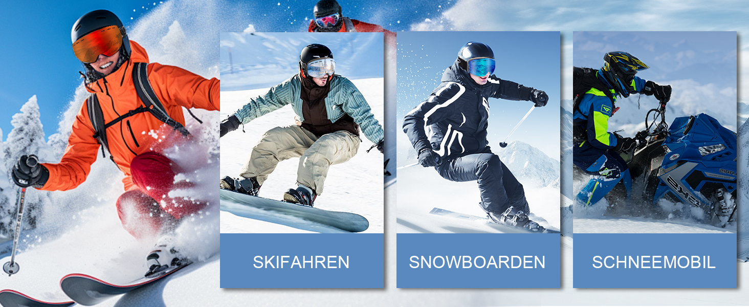 Снігові окуляри Ryaco для сноуборду та лиж, 100% UV-захист, антитуманне покриття, OTG, сферичні, для носіння з окулярами, ударостійкі, срібні