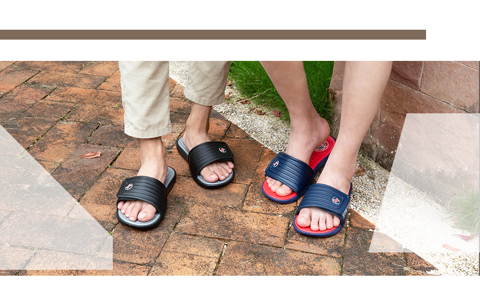 HEVA Шльпанці чоловічі літні сандалії 43 EU, блакитний/червоний