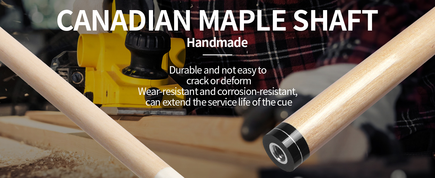 Набір для більярду Horse Billardqueue: 4 більярдні кийки з канадського акації, 58 дюймів, вага 18-21 oz, 2 крейди, для дорослих