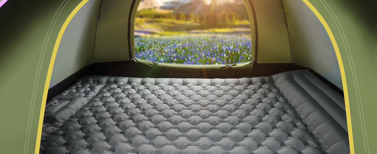 Намет для кемпінгу Jaztral 3-4 особи, автоматичний, куполоподібний, водонепроникний, вітростійкий, 3-4 сезонний, для сім'ї, трекінгу та кемпінгу, колір: зелений