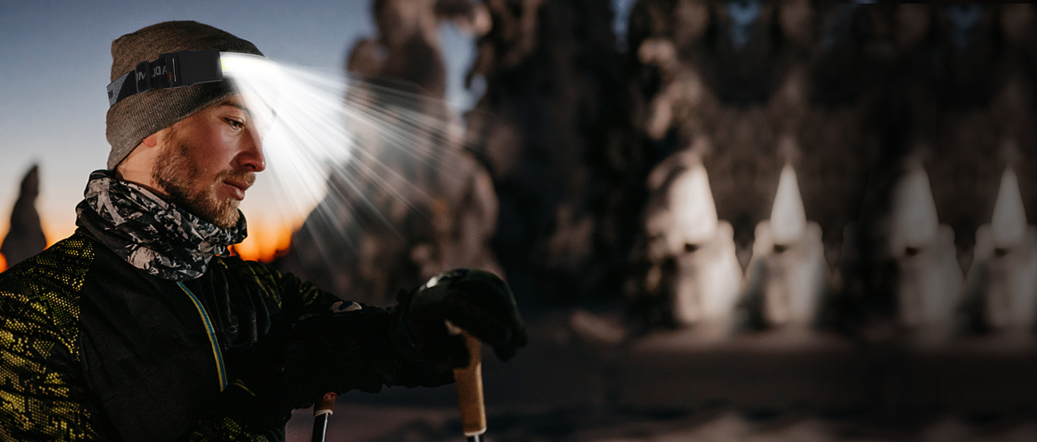 LED налобний ліхтар Aaizplz, 2 шт. - 2000 люмен, 16 режимів, водонепроникний IPX6, сенсор, магніт, для кемпінгу, бігу, риболовлі, дітей та дорослих