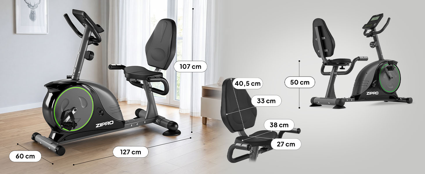 Zipro велотренажер Easy: магнітний ергометр для дому, до 150 кг, без батарейок