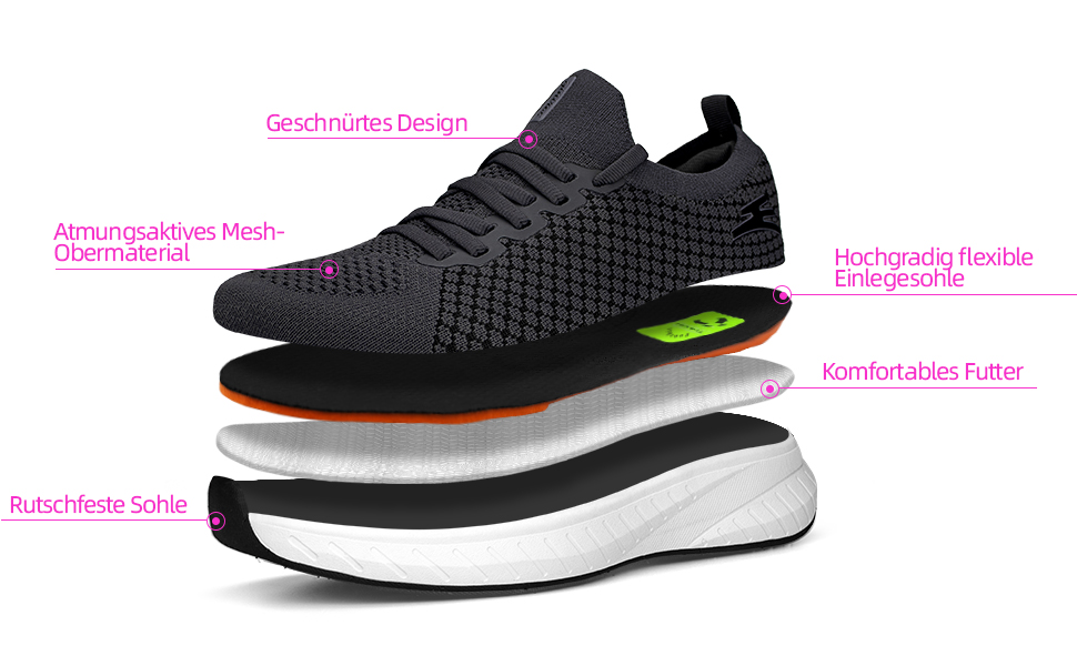 Жіночі спортивні кросівки для бігу та повсякденного носіння, легкі, дихаючі, сірого кольору (36 EU)