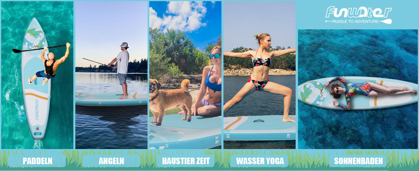 Надувний SUP-борд FunWater 10' & 11' з аксесуарами для дорослих, будь-якого рівня підготовки