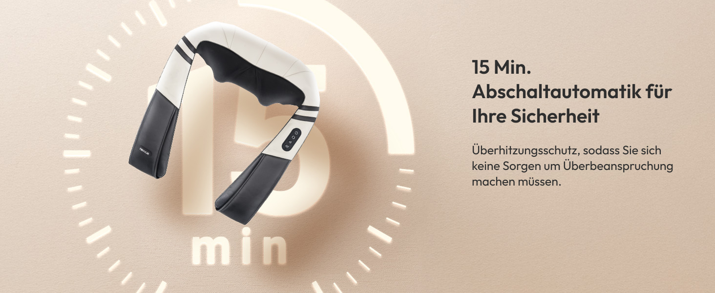 Масажний накид для крісла з підігрівом та 3D масажем, Shiatsu масажер для спини з 3 рівнями інтенсивності, Romm (V-WMN01)