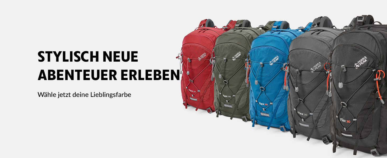 Рюкзак Terra Peak Flex 30L з вентиляцією, дощовиком і гідратацією