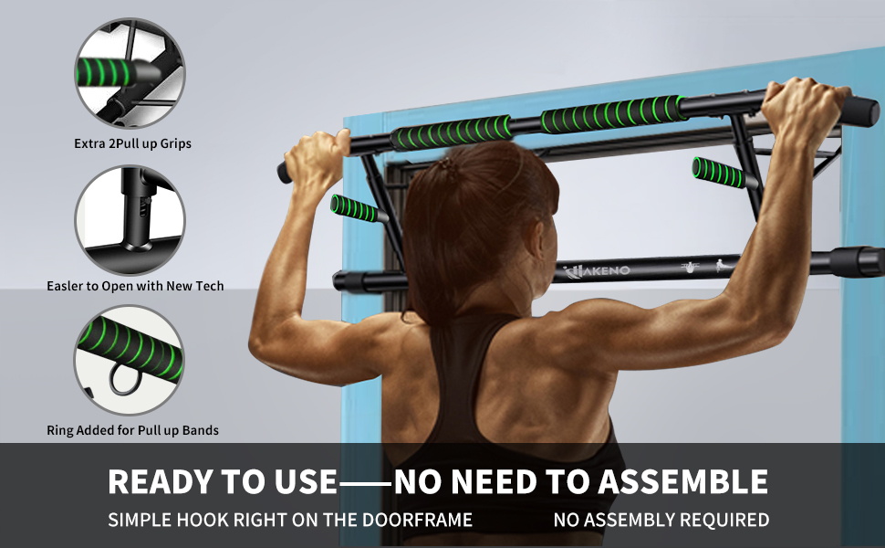 Кімнатна турнік для дверей без свердління - турнік для підтягувань [до 200 кг] з тренажером для ніг - турнік для дверей, витримує до 200 кг