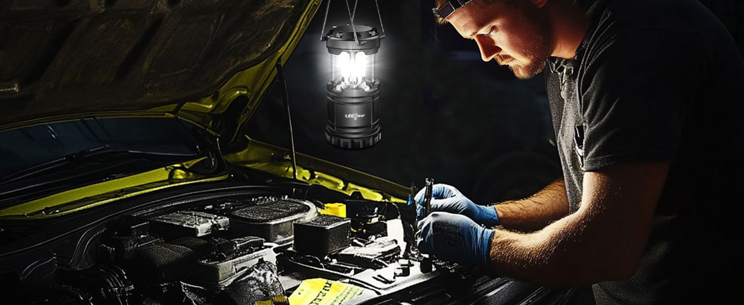 LED кемпінговий ліхтар на батарейках, портативна ультраяскрава лампа, складаний ліхтар для кемпінгу, набір для виживання, для походів, надзвичайні ситуації, 2 шт.