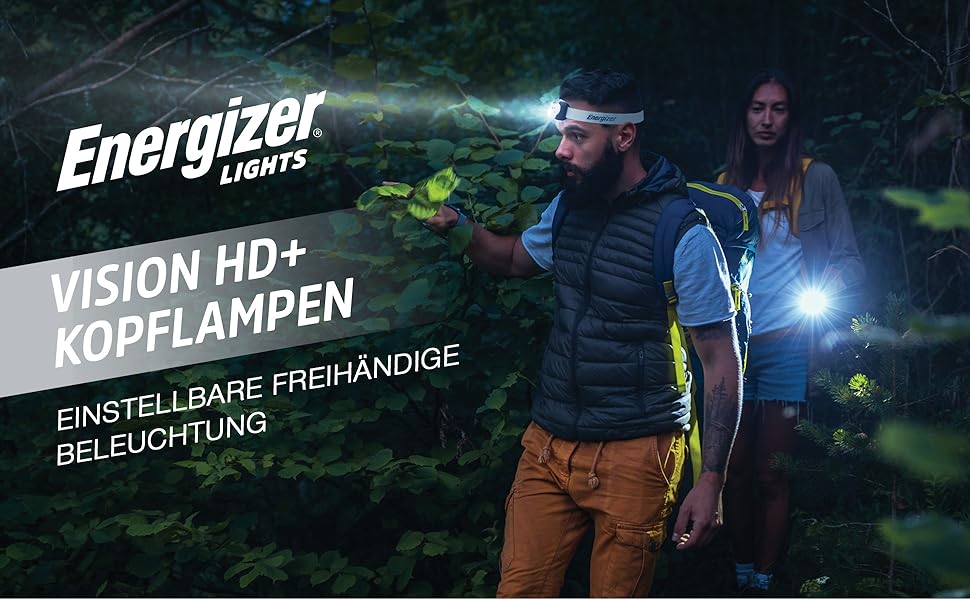 Налобний ліхтар Energizer Amazon Vision HD+ на 260 люмен, Forest Green
