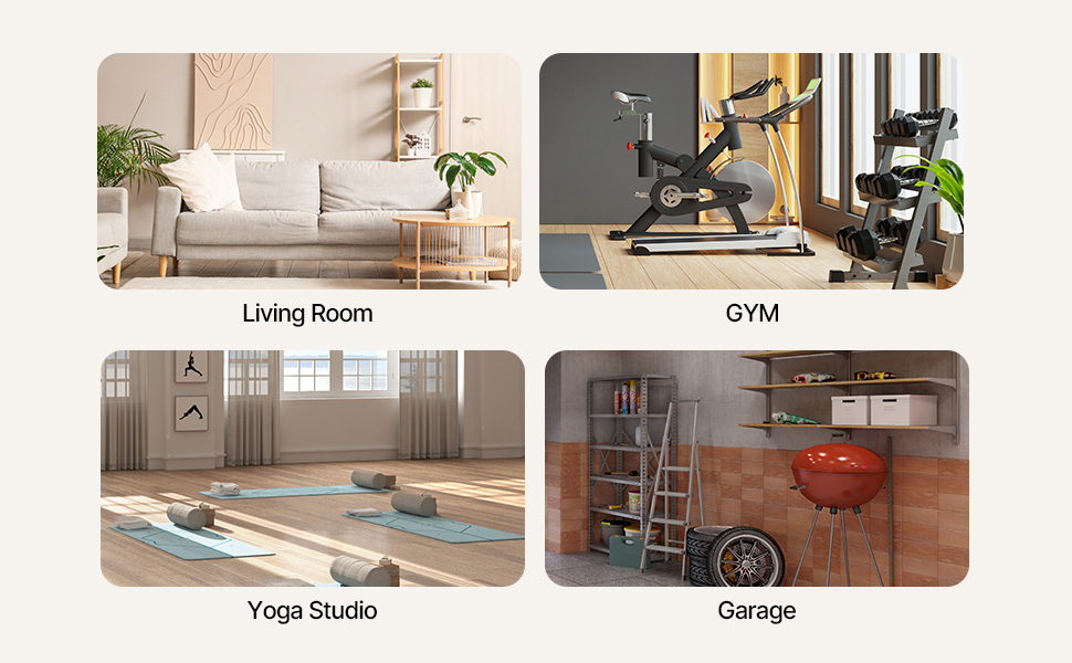 Стойка для йоги та гантелей VEVOR з коліщатами та гачками - 105 x 41 x 89 см