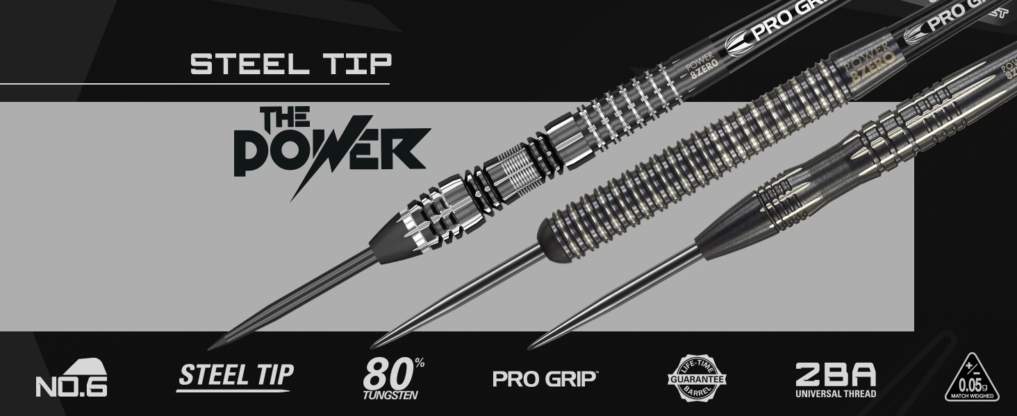 Дартс Target Phil Taylor Power 8-Zero 80% вольфрам 24G чорний"