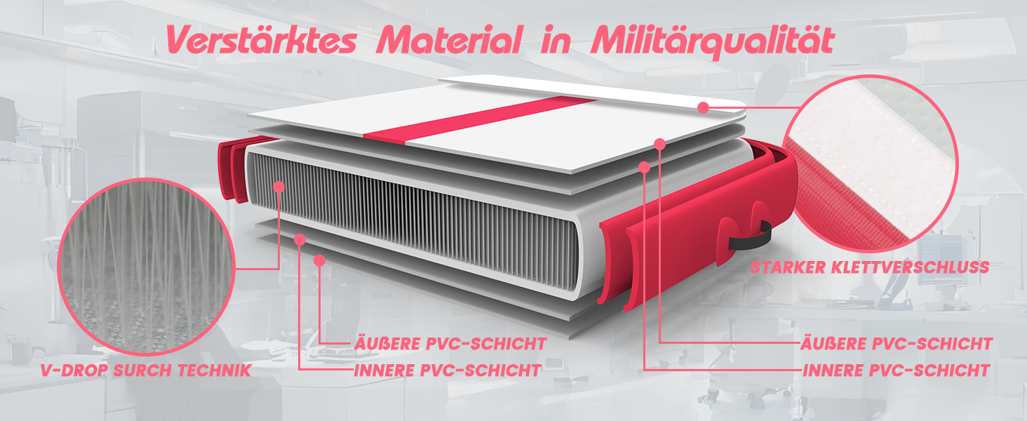 Гімнастичний надувний мат для гімнастики Tuxedo Sailor Airtrack, 400 x 100 x 10 см, рожевий. Надувний килимок для дому, спортзалу, челедансу, йоги. Електричний насос в комплекті.