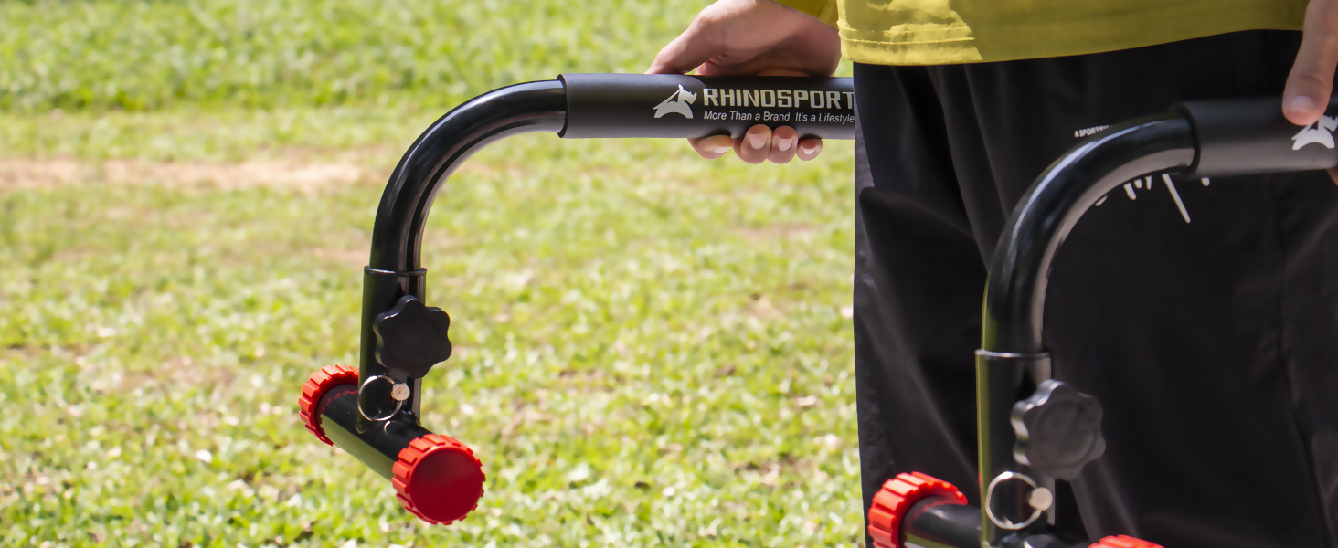 Паралелетки RHINOSPORT для віджимань та силових тренувань. Максимальне навантаження 300 кг. Чорний колір.