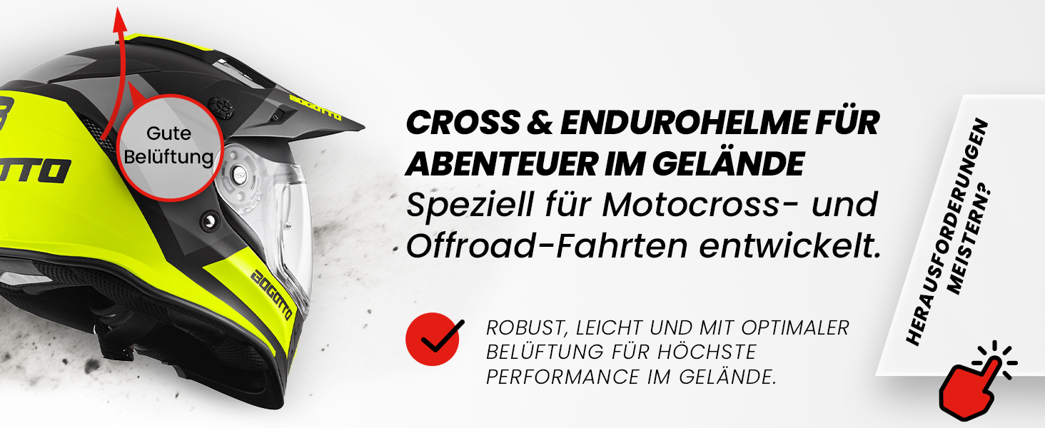 Шолом мотоциклетний Bogotto FG-102 Safari, склопластик, ендуро, чорний/сірий/жовтий, XL