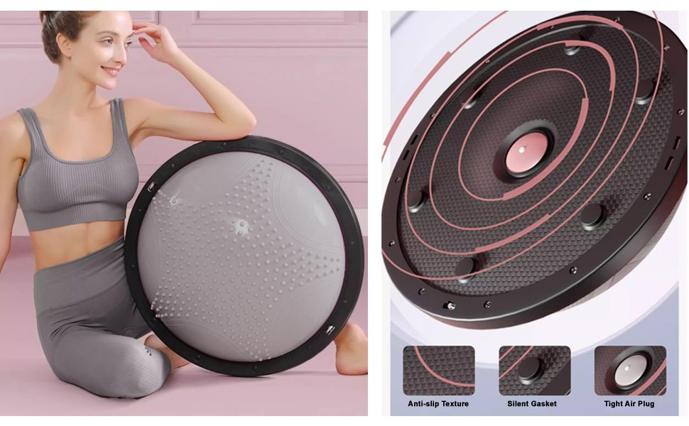 Фітбол для фітнесу та реабілітації 59 см з шипами, для зміцнення м'язів кора, масажу та зняття болю, Body Balance