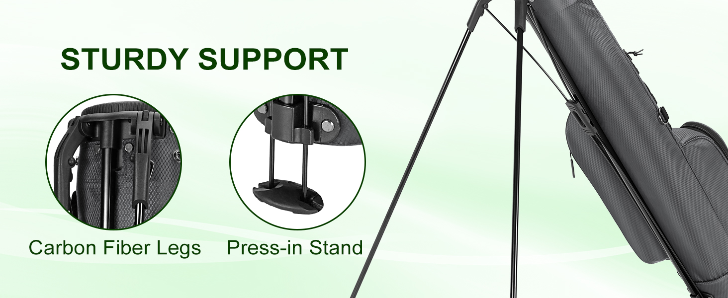 Сумка для гольф-клубів на 7 місць, компактна, для поля та тренувального майданчика, легка, з ергономічним двошаровим ременем (Сіра)