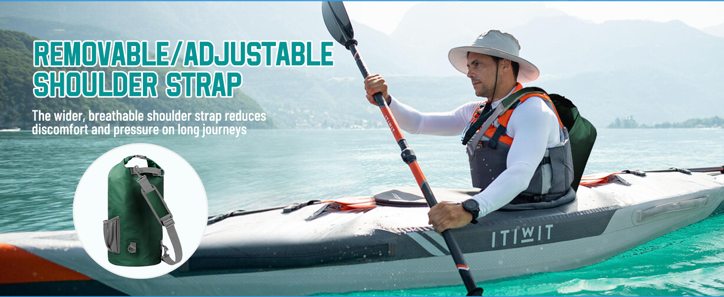 Водонепроникний мішок-рюкзак Dry Bag 20L RollTop, блакитний. Для каякінгу, рафтингу, риболовлі та відпочинку на воді