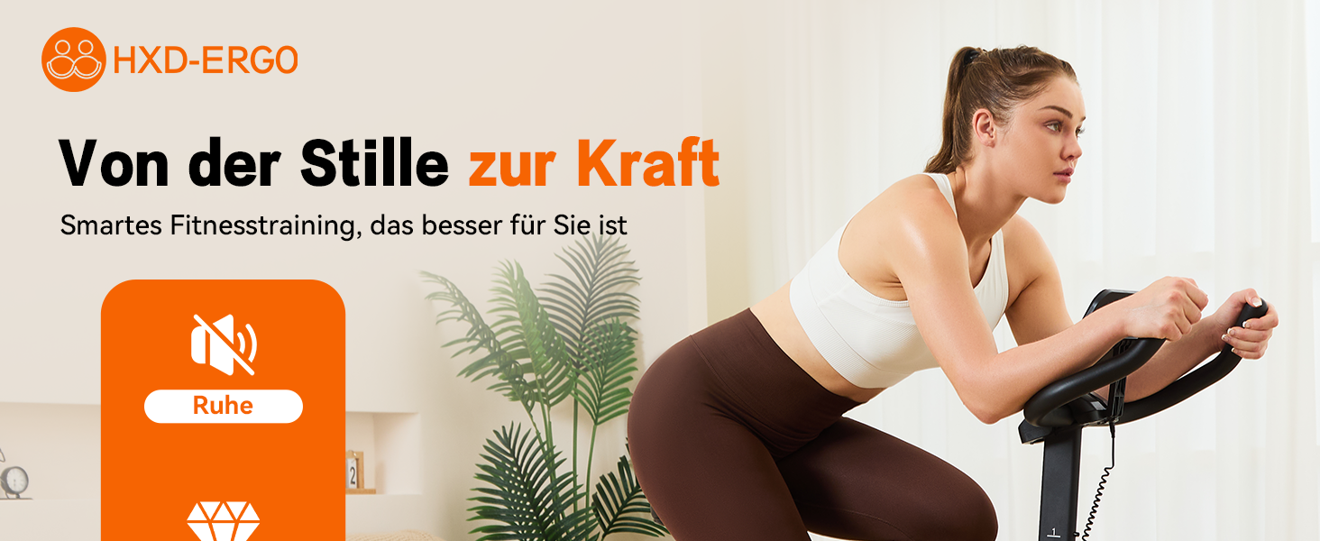 Велотренажер HXD-ERGO з регульованим магнітним опором, кардіотренування, фітнес-велосипед, 150 кг, чорний та червоний