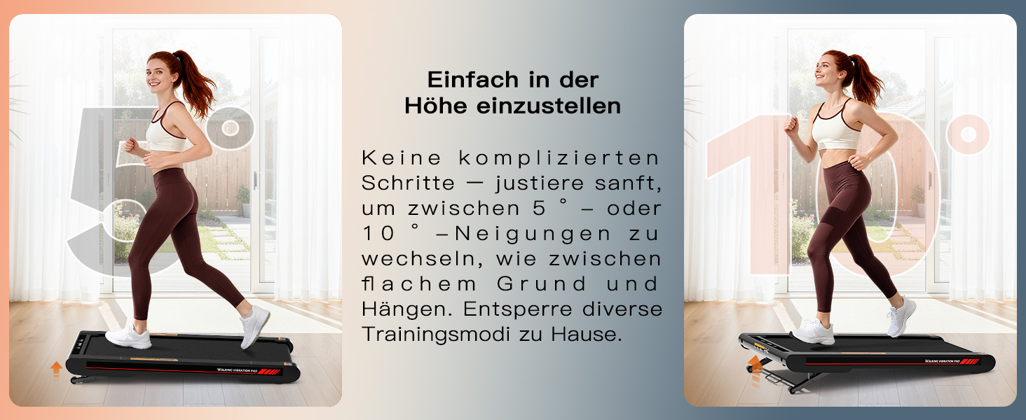 Ходувальний килимок Schwingungen з додатком, бігова доріжка для дому 6 км/год, ходувальний килимок для офісу та дому з пультом дистанційного керування (сірий)