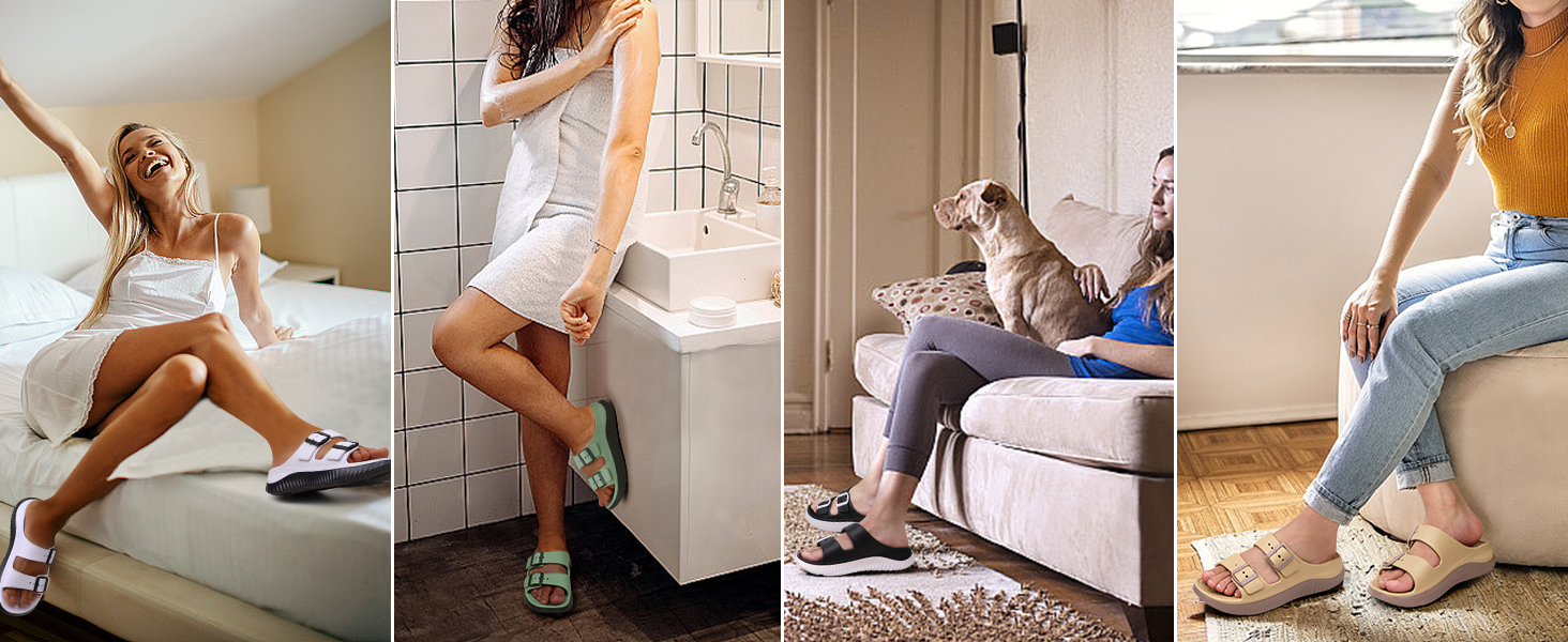 Жіночі сандалії KuaiLu для відновлення, спортивні слайдери з підтримкою склепіння стопи, ортопедичні, проти плоскостопості, для літа, синій, 41 EU