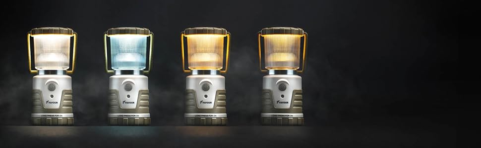 LED Ліхтар для кемпінгу Favor Adventurer: 1300 люмен, IP64, регулювання яскравості, змінна колірна температура, акумуляторний, зелений/коричневий