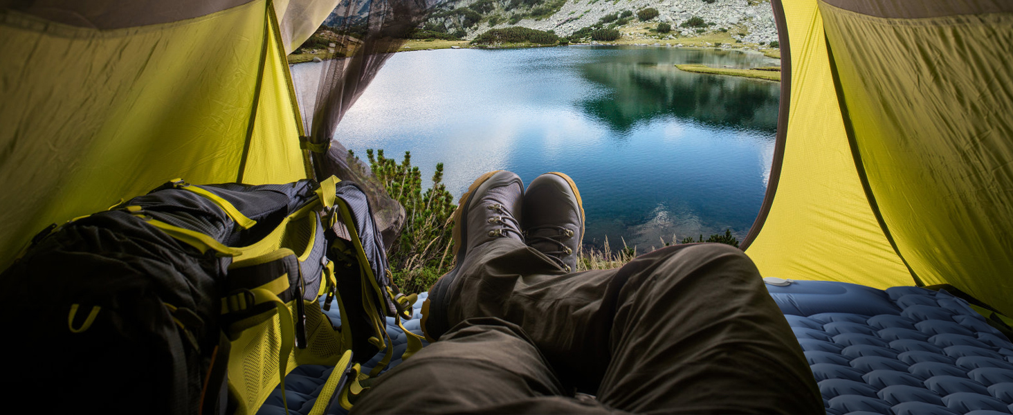 Килимок для кемпінгу Elegear Isomatte 2 особи, надувний, 120x200 см, для туризму та відпочинку на природі