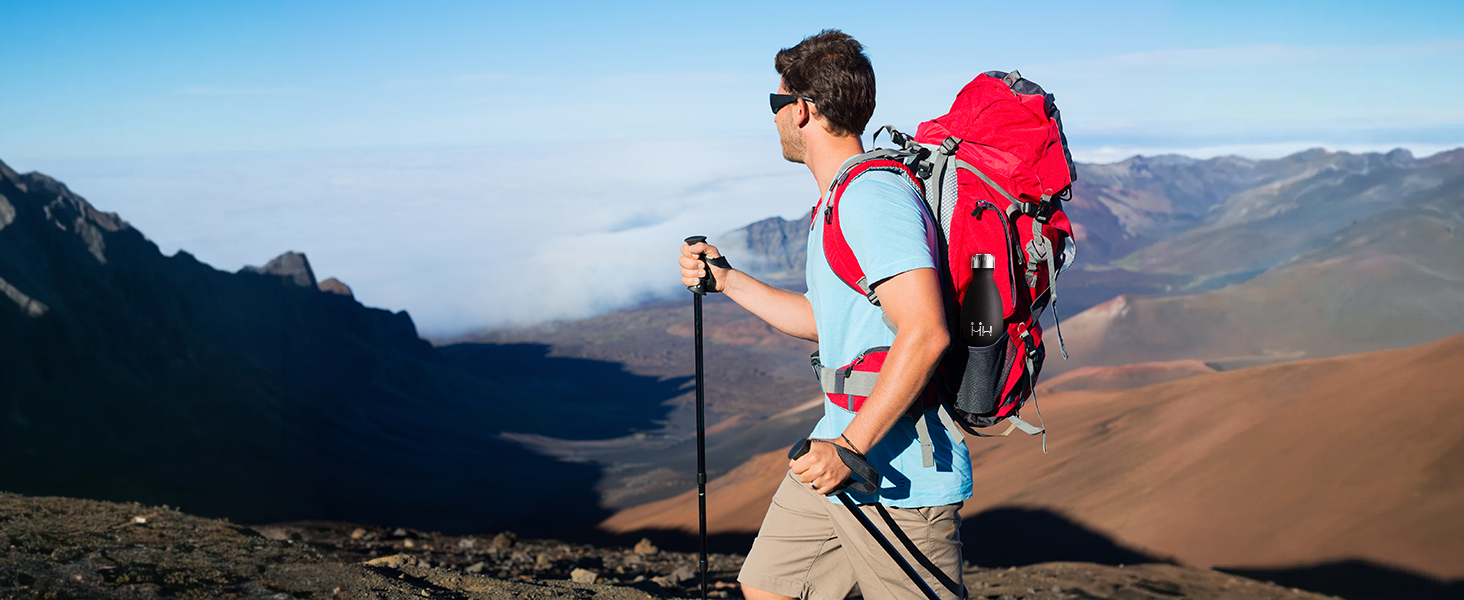 Термос-пляшка 750 мл, ізольована пляшка для води з нержавіючої сталі, без BPA, витокозахисна термопляшка, подвійні стінки, підходить для газованої води, для університету, роботи, подорожей, спорту, активного відпочинку, для хлопчиків та дівчаток, 750 мл, темно-зелений