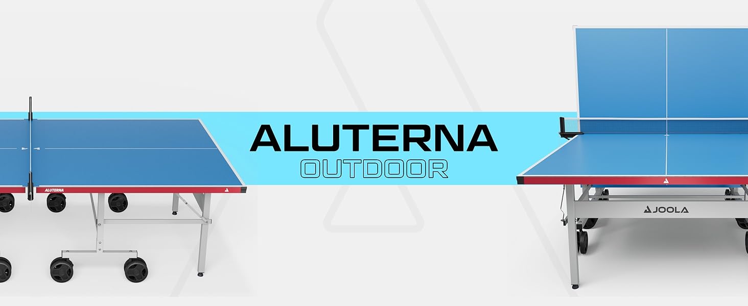 Стіл для пінг-понгу JOOLA ALUTERNA Single: професійний, вуличний, з алюмінієво-пластиковою поверхнею 6 мм та складаним підсвільником