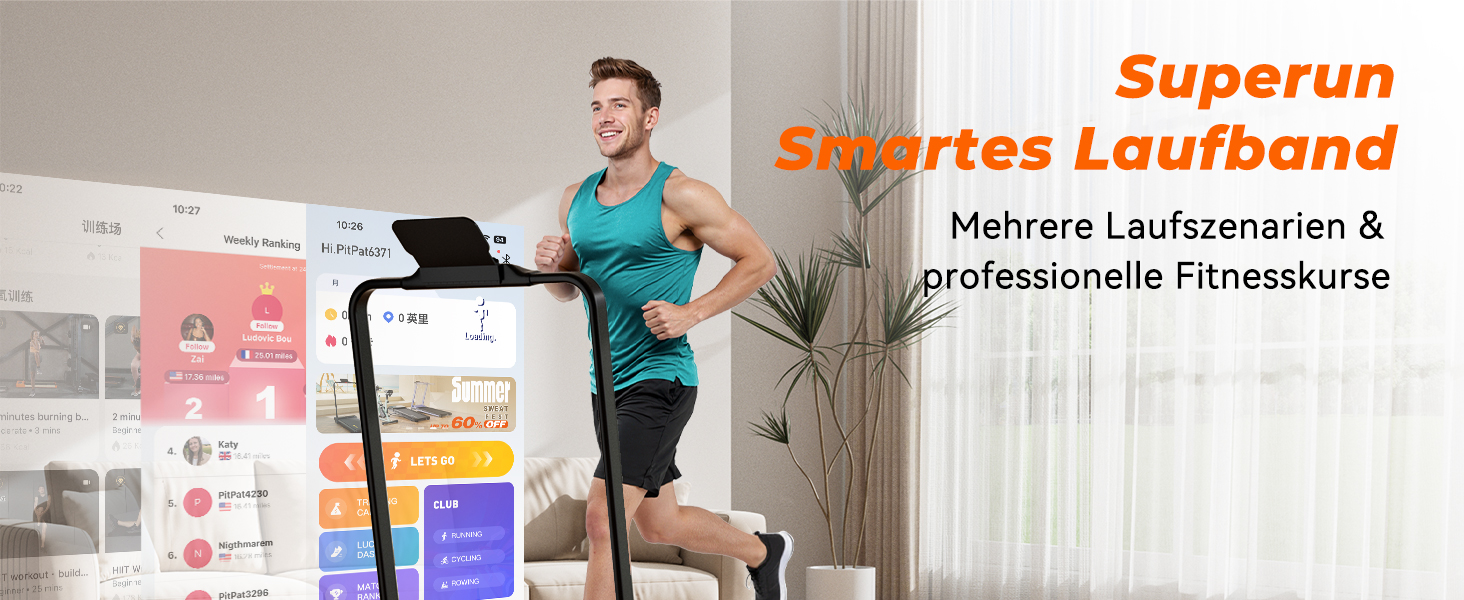 Бігова доріжка Superun Walking Pad з нахилом 6%, для дому, з додатком та пультом, до 12 км/год, витримує до 136 кг
