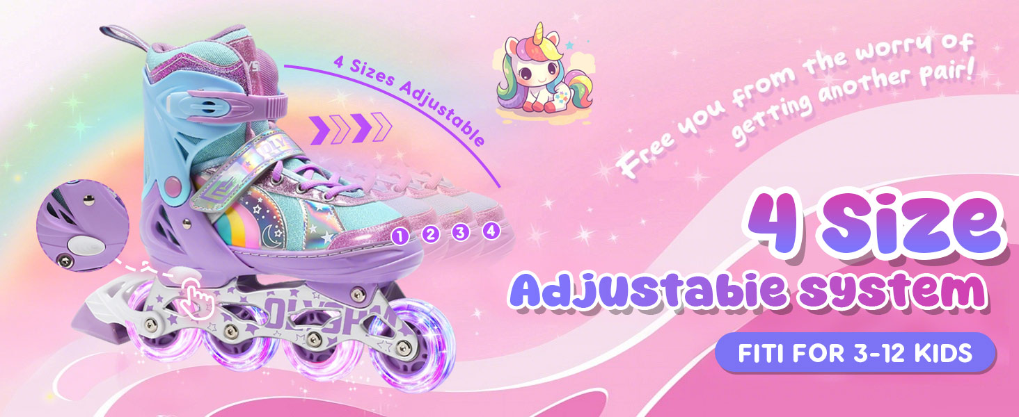Роликові ковзани для дітей (дівчаток та хлопчиків), дизайн 
