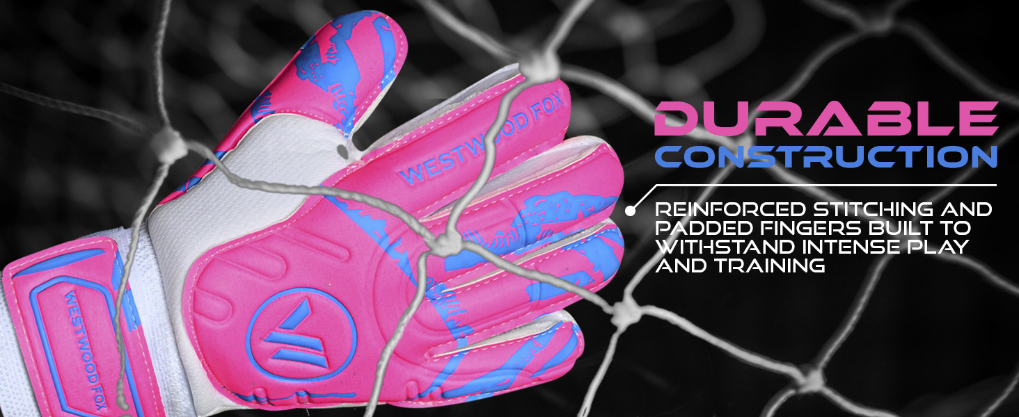 Воротарські рукавички WESTWOOD FOX Fingersave для дітей та підлітків. DumboLatex, 4+3 мм, GELB-WEIß, розмір 6 (8-10 років)