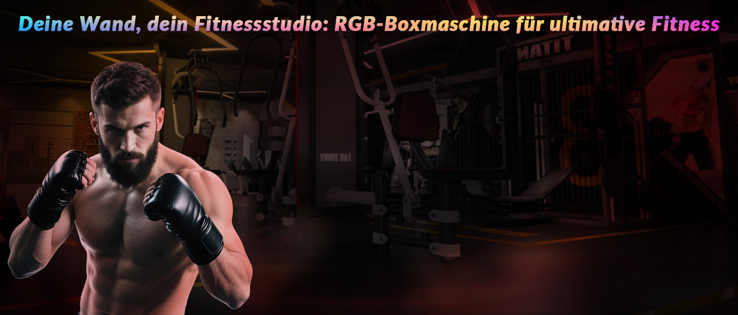 Музична бокс-машина FOOING зі світлодіодами, Bluetooth та рівнями швидкості для дорослих та дітей. Тренувальний пристрій для зняття стресу з боксерськими рукавичками для домашніх тренувань. Інтелектуальне фітнес-обладнання.