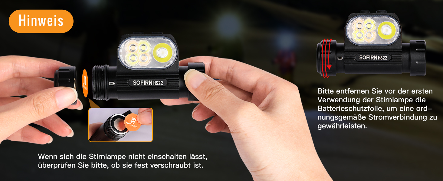 SOFIRN HS22 - ліхтар налобний LED, перезаряджається, 2700K–6500K, 2500LM, світло точкове та розсіяне, Type-C, IPX6, 7 режимів, для кемпінгу, прогулянок, риболовлі, роботи та спорту