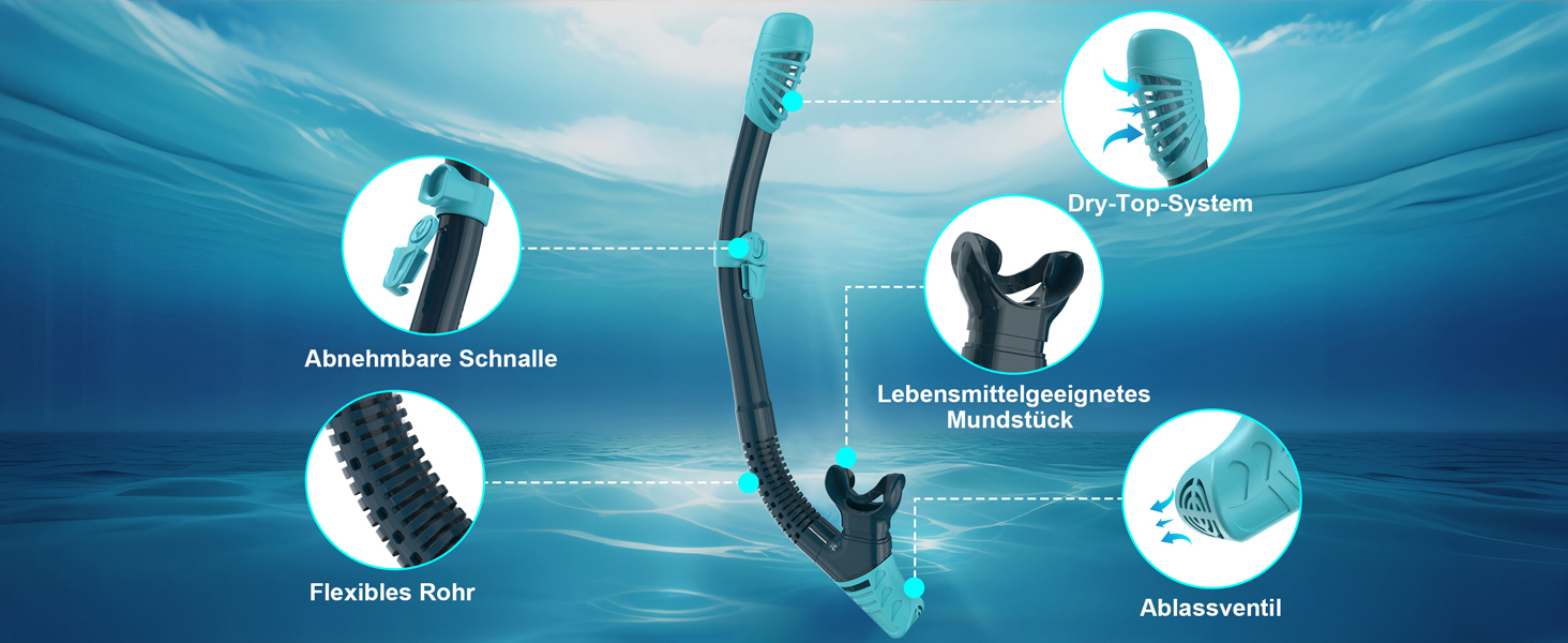 Набір для снорклінгу G2RISE для дорослих, маска для плавання та трубка, чорний+темно-зелений