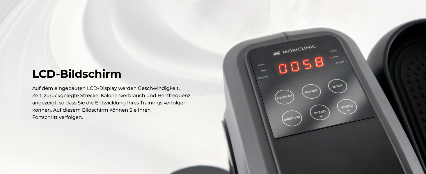 Велотренажер Mobiclinic Mini Bike Veleta з LCD-дисплеєм та регульованим опором, 10 швидкостей, 3 програми, для літніх людей